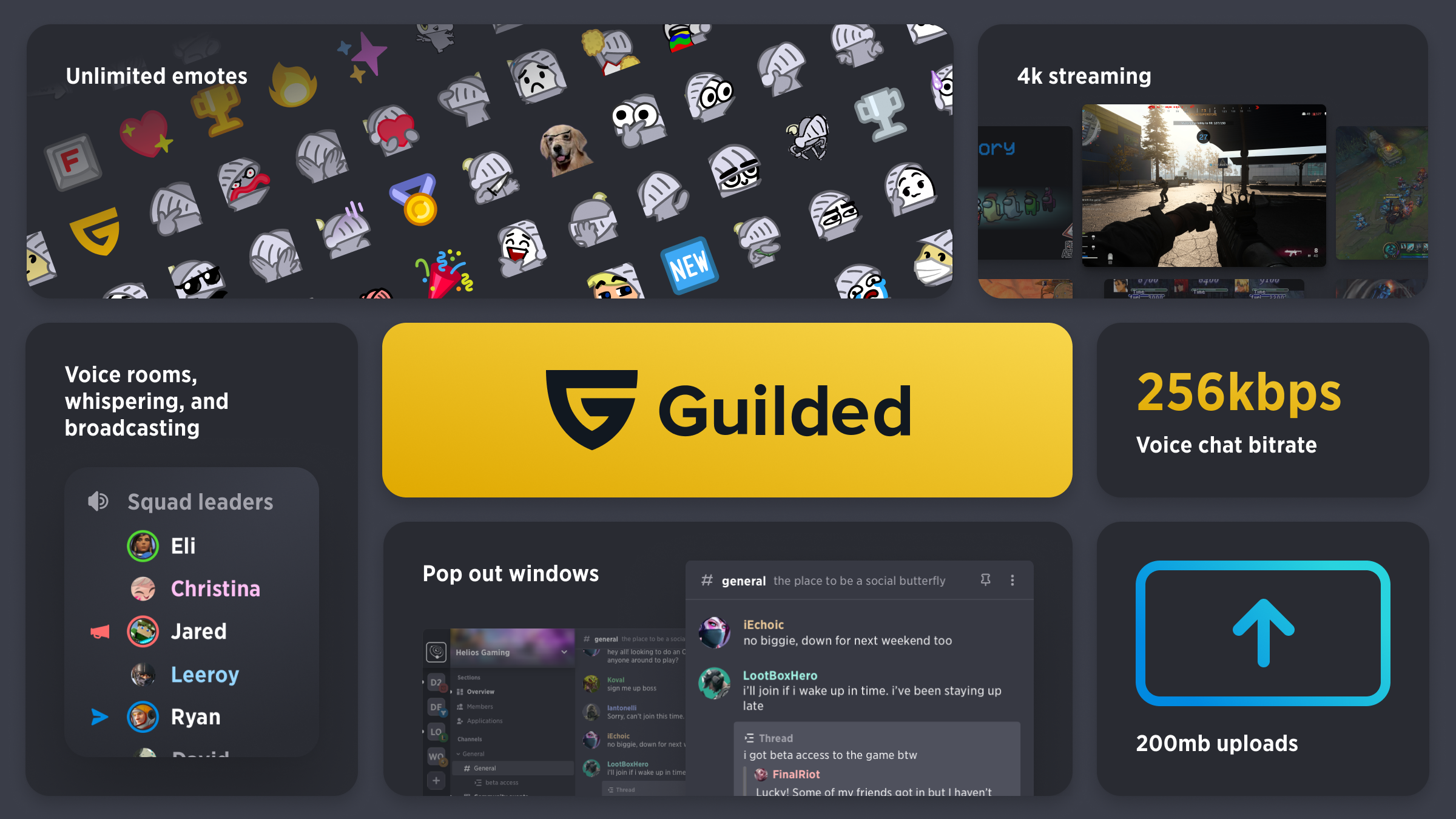 Guilded Top 10 Features - Guilded