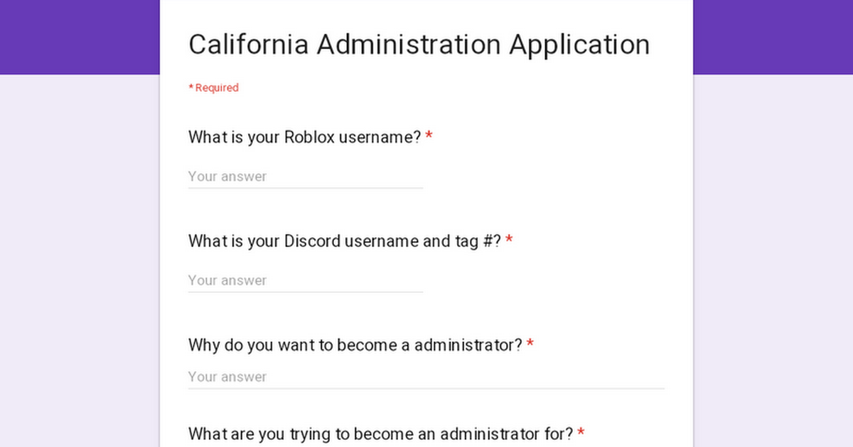 The State Of California Guilded - administrator application for roblox